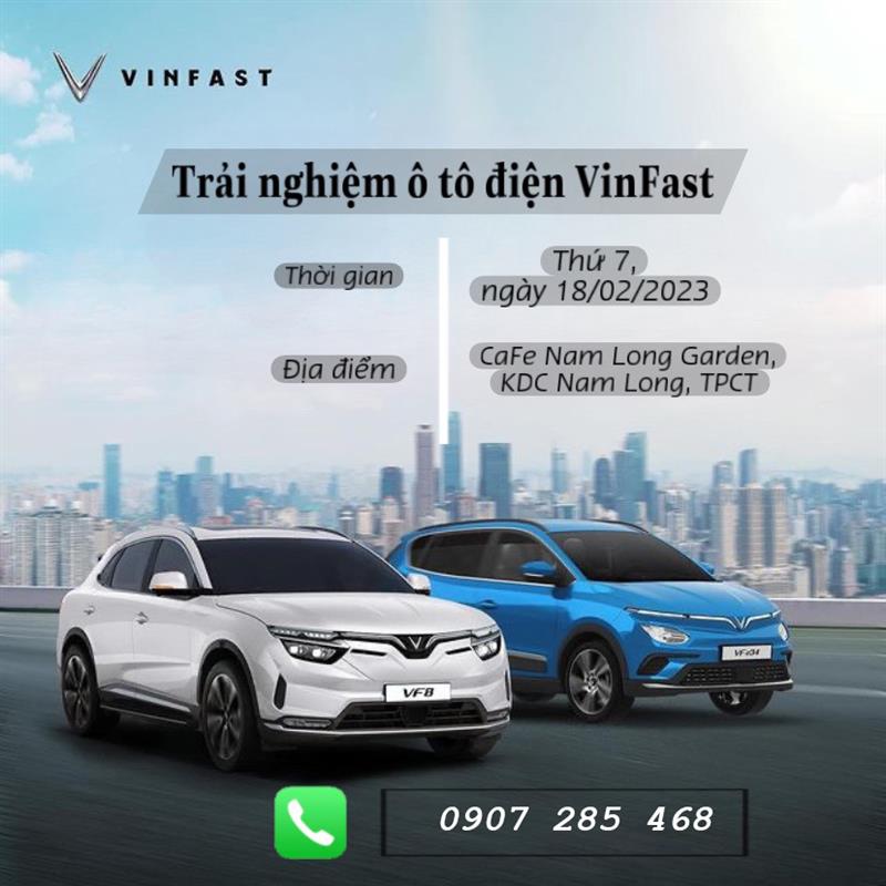 Lái thử ô tô điện VinFast tại Thành Phố Cần Thơ